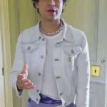 One Piece Monkey D. Luffy White Denim Jacket