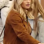 Street Style Michelle Hunziker Suede Jacket