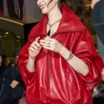 The Devil Wears Prada 2 Event Anne Hathaway Long Red Coat