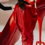 The Devil Wears Prada 2 Event Anne Hathaway Red Coat Back