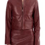 The Rookie S08 Mekia Cox Maroon Leather Jacket