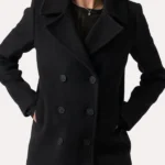 Womens Black Peacoat
