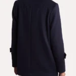 Womens Navy Blue Peacoat Back
