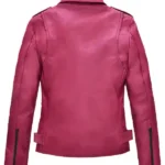 Jessica Alba Leather Jacket Back