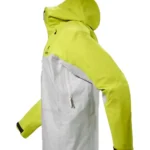 Men's Arcteryx Grey And Lime Green Alpha Jacket