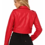 Remind Me Later Faux Leather Jacket Back
