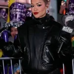 Rita Ora NYC 2026 Black Leather Jacket
