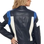 Sasha Faux Leather Moto Jacket Back