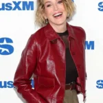Sharon Stone Leather Red Jacket